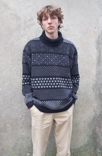 TM-636 C Meeste pullover kõrge kraega